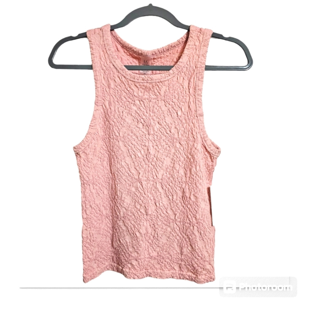 Beautiful Pink Jacquard Tank Top M/L